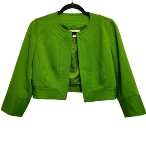 LOFT Green Cropped Blazer